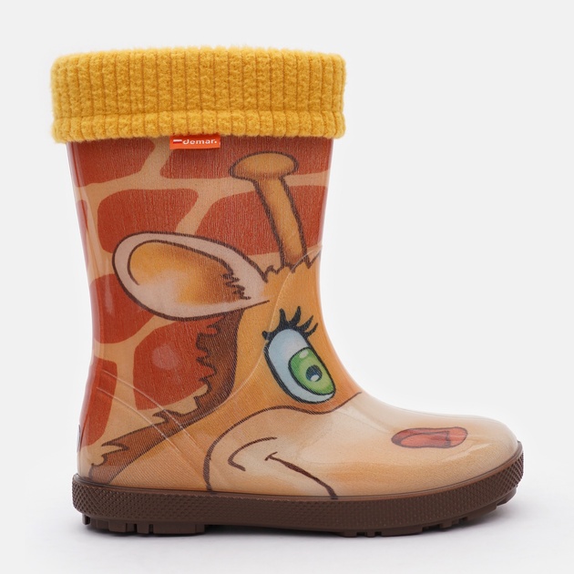 Dětské zateplené holínky Demar HAWAI LUX PRINT 0048 AK žirafa